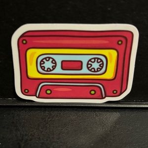 CARTOON CASSASTE TAPE STICKER